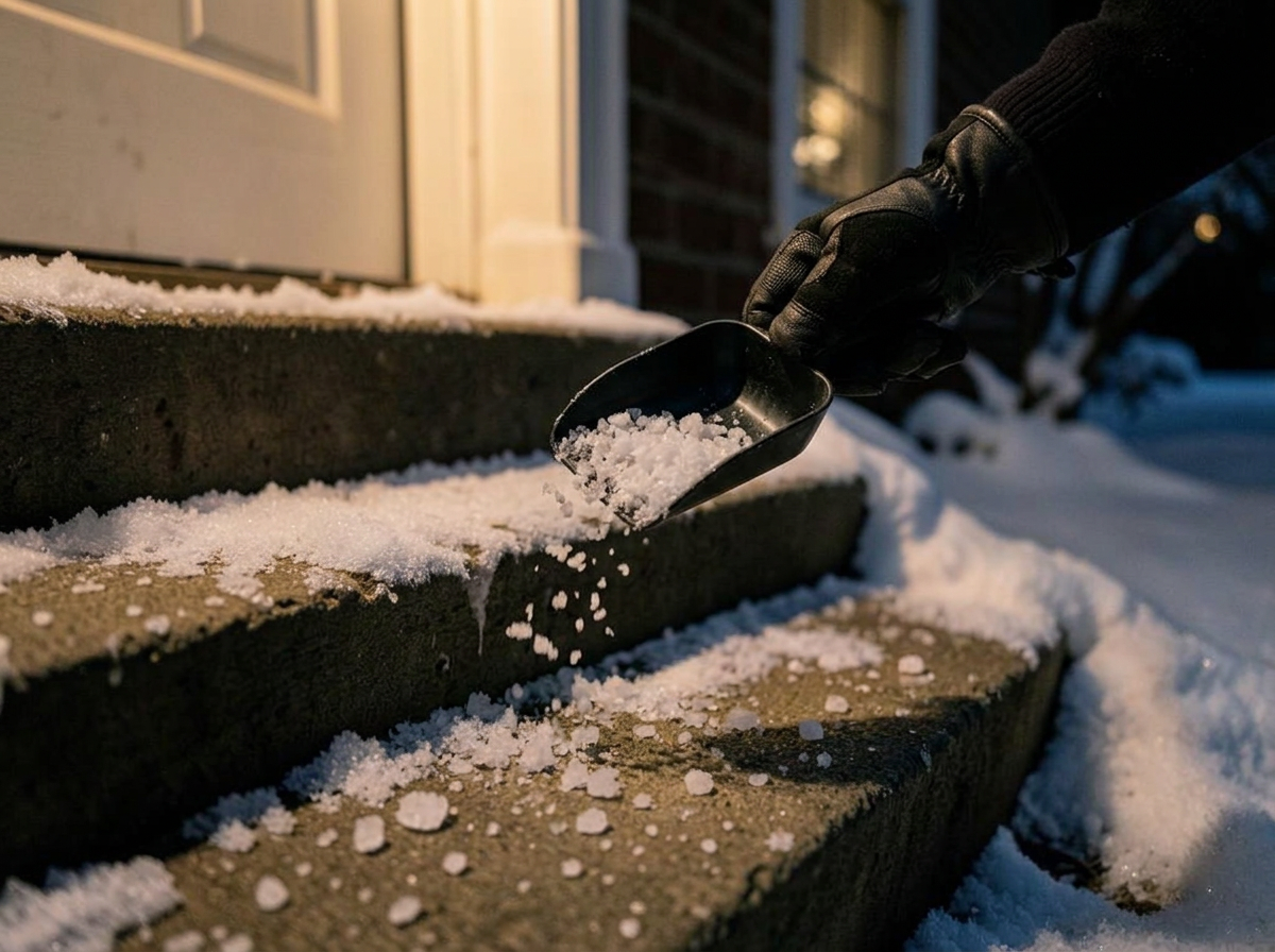 Ice melt — residential steps